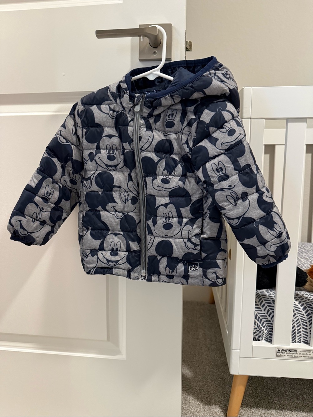 GAP Baby Disney Navy Quilted Puffer - Toddler
